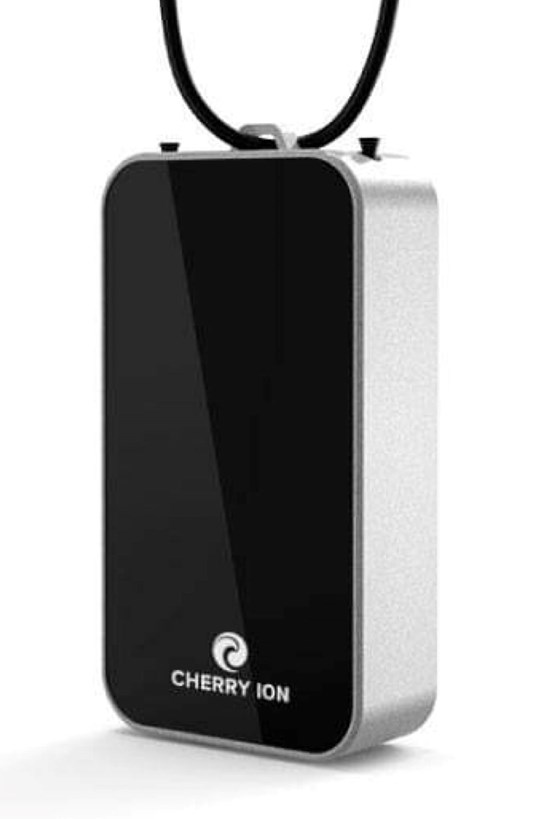 Cherry Ion Personal Wearable Air Purifier (Black-Silver)