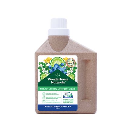 Wonderhome Naturals Natural Laundry Detergent Liquid - Wildberry Seaside Botanicals 1500ml