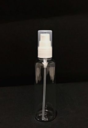 Picture of Bright Bottles - 100ml PET Cylindrical Clear Pump Lotion Dispenser