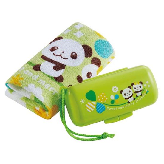 Torune - Towel & Case Set 'Run-Run Panda Lucky Clover'