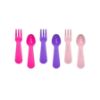 Lunch Punch Fork and Spoon Set - Pink