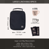 Montiico Large Insulated Lunch Bag - Coal