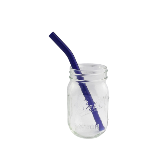 Strawesome - Barely Bent Smoothie Straw - Brilliant Blue	