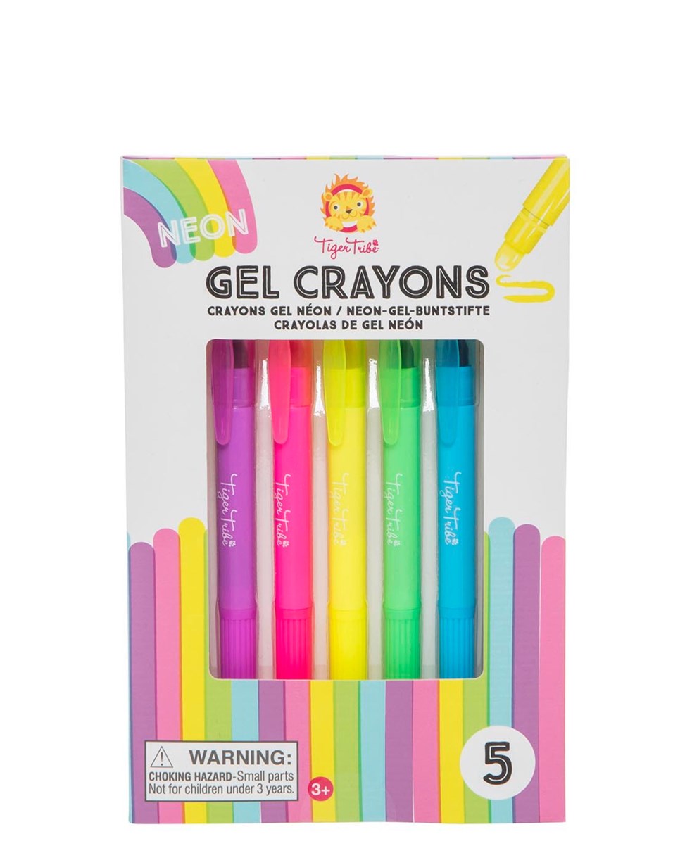Tiger Tribe Neon Gel Crayons CDU/12