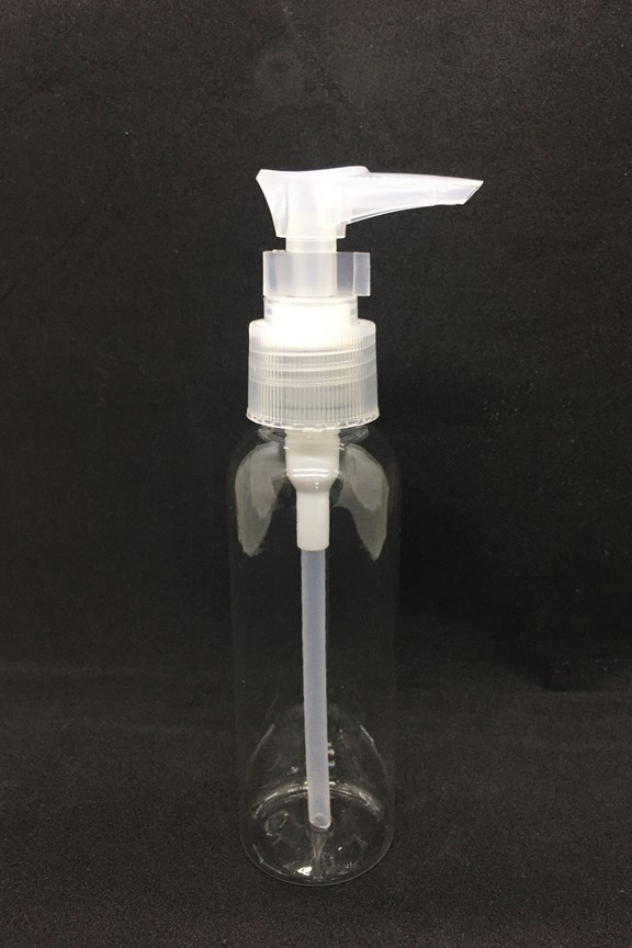 Bright Bottles - 100ml Pet Cylindrical Clear Pump Dispenser