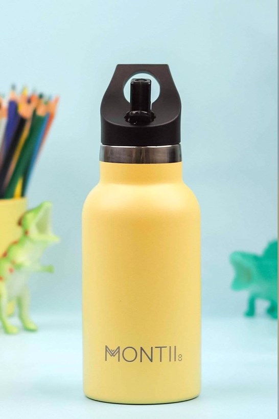 Montiico Mini Drink Bottle Honeysuckle with Sipper Lid 350ml