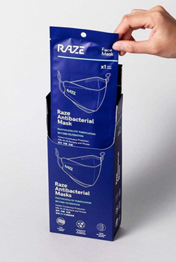 Raze Antibacterial Mask - Blue