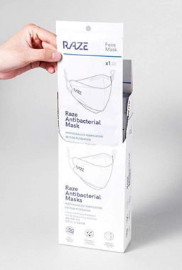 Raze Antibacterial Mask - White