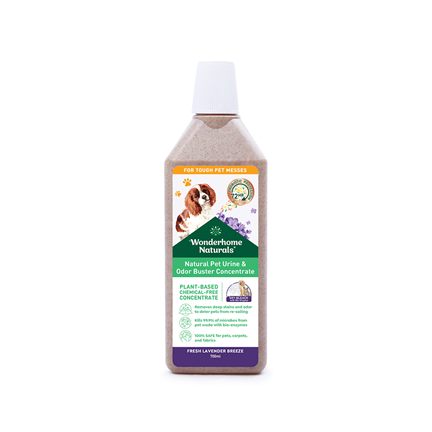 Wonderhome Naturals Natural Pet Urine and Odor Buster Concentrate - Fresh Lavender Breeze 700ml