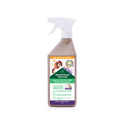 Wonderhome Naturals  Natural Pet Urine Stain and Odor Eliminator - Fresh Lavender Breeze 650ml