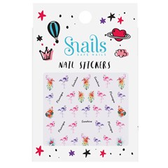 Snails Nail Stickers - Flamingo