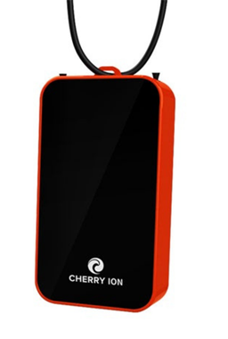 Cherry Ion Personal Wearable Air Purifier (Black-Orange)