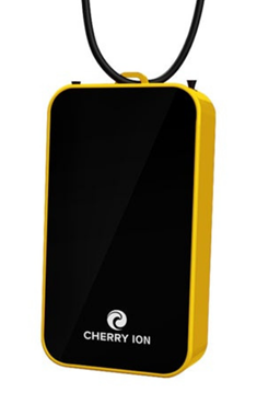 Cherry Ion Personal Wearable Air Purifier (Black-Yellow)