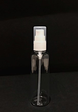 Bright Bottles - 100ml Pet Cylindrical Clear Pump Lotion Dispenser 