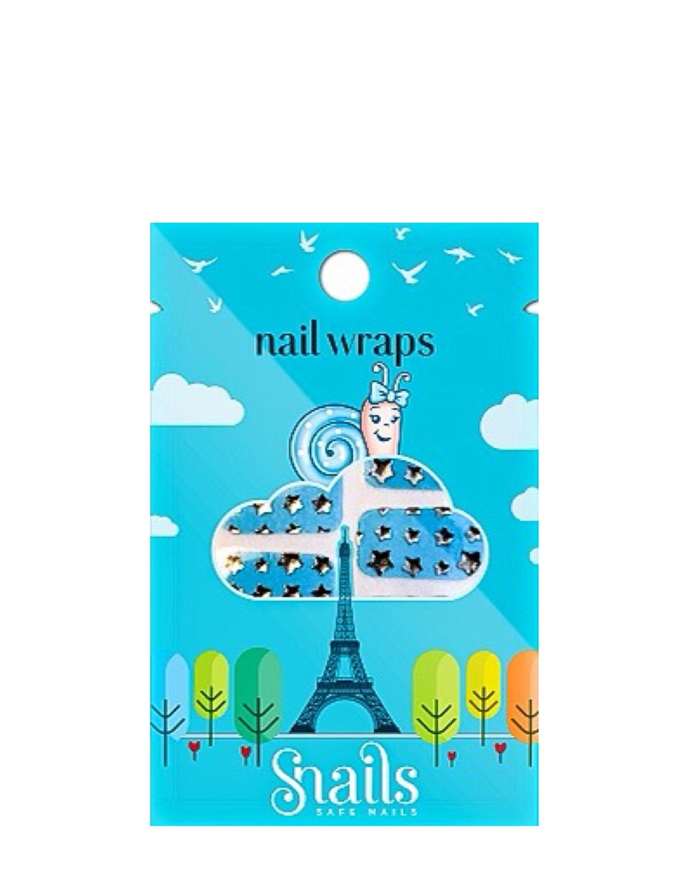 Snails Nail Wraps– Blue Stars