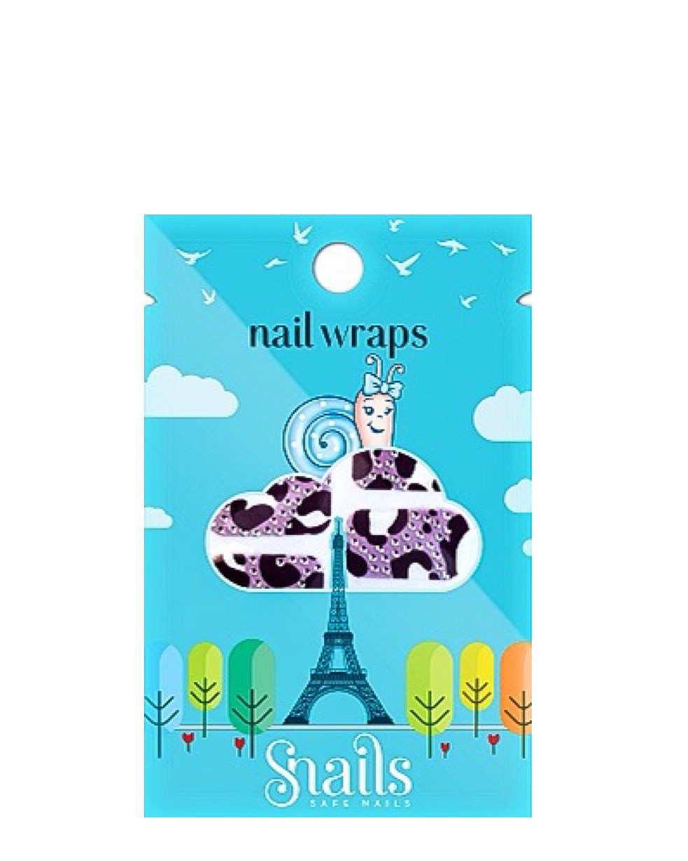 Snails Nail Wraps – Purple Zebra