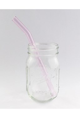 Strawesome - Barely Bent Smoothie Straw - Pink Sapphire
