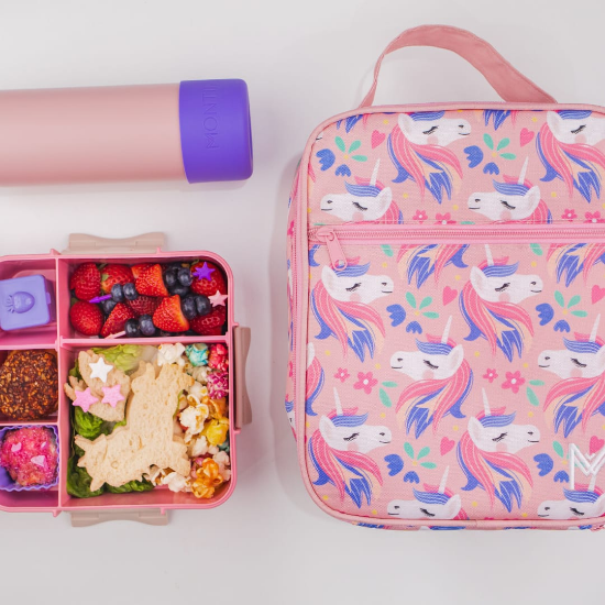 Pink Stripe Glossy Gumdrop Lunch Box by Mint Sweet Little Things main image 0