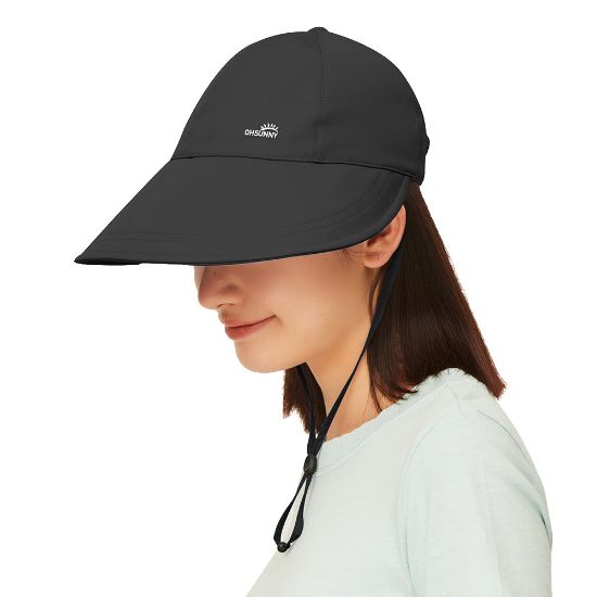 Bright Brands. Oh Sunny Wide Brim Sun Cap UPF 50 UV Protection Hat for Maximum Coverage Black