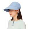 Blue_Oh Sunny Wide Brim Sun Cap, UPF 50+ – UV Protection Hat for Maximum Coverage