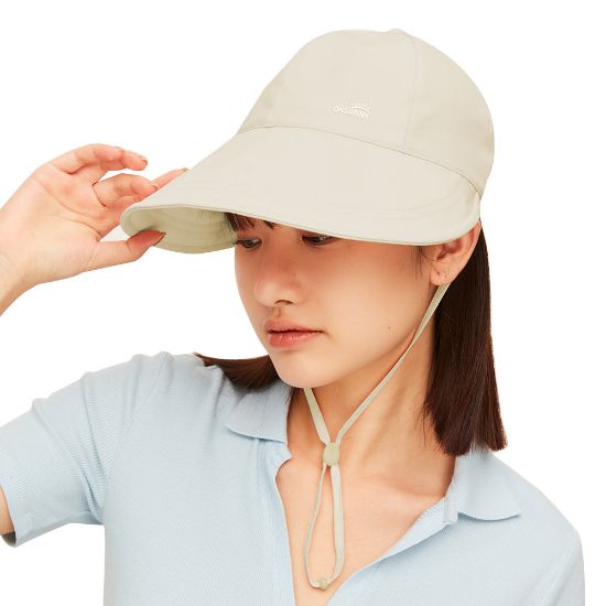 Picture of Oh Sunny Wide Brim Sun Cap, UPF 50+ – UV Protection Hat for Maximum Coverage - Beige