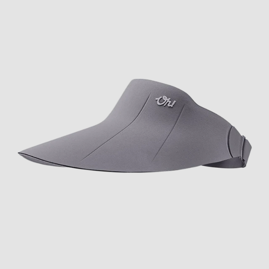 Grey_UV Protection Sun Visor, UPF 50+ – Soft & Breathable, Portable Sun Cap