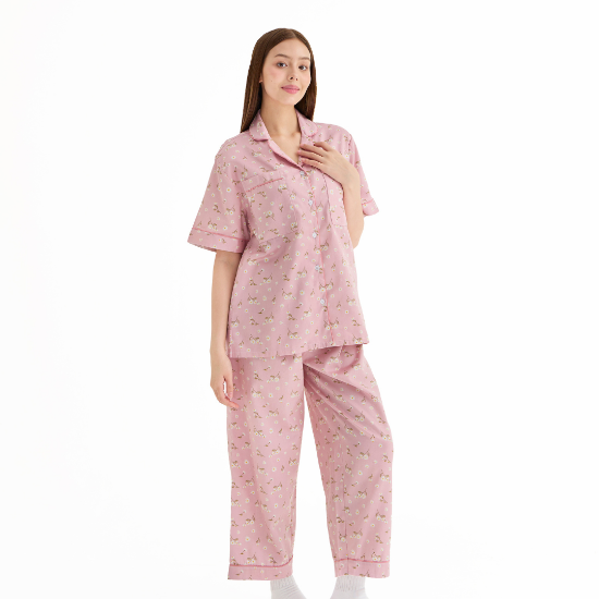 Classic Collection Cotton Satin - Pink Camomile (Pants)