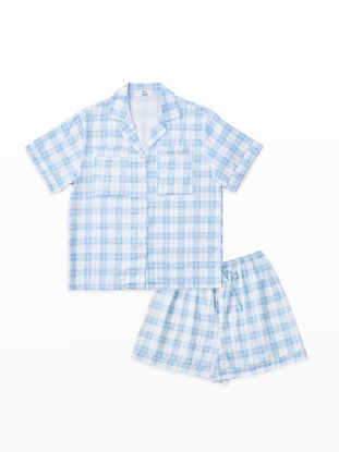 Slip to Sleep Holiday Collection Cotton Satin - Blue Bliss (Shorts)