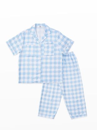 Slip to Sleep Holiday Collection Cotton Satin - Blue Bliss (Pants)