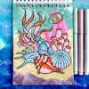 Shimmer Colouring Set - Sea Life