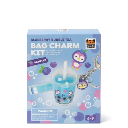 Bag Charm Kit - Blueberry Bubble Tea